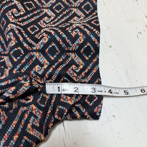 Trina Turk Shorts Sz 0 Corbin Flat Front Navy Jacquard Embroidered Colorful - Picture 5 of 11